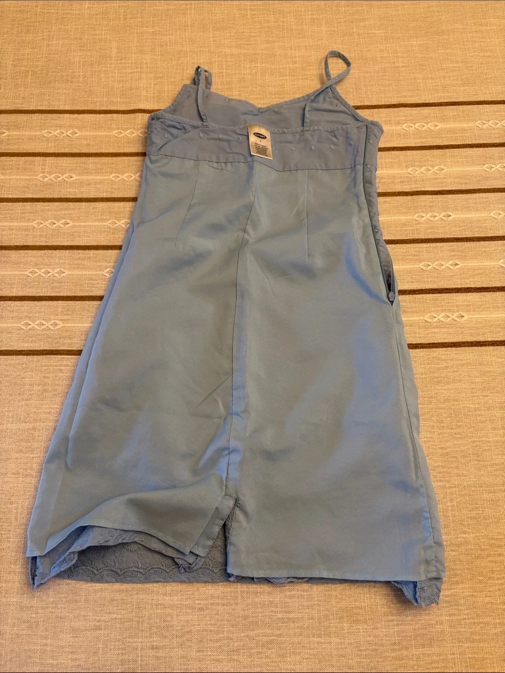Old Navy Blue Eyelet-Trim Slip Dress for Girls